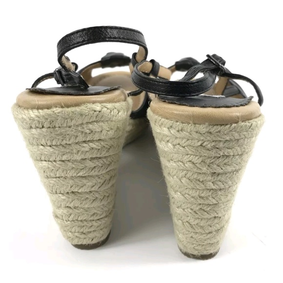 Kelsi Dagger Womens Black Open Toe Wedges - Picture 4 of 7